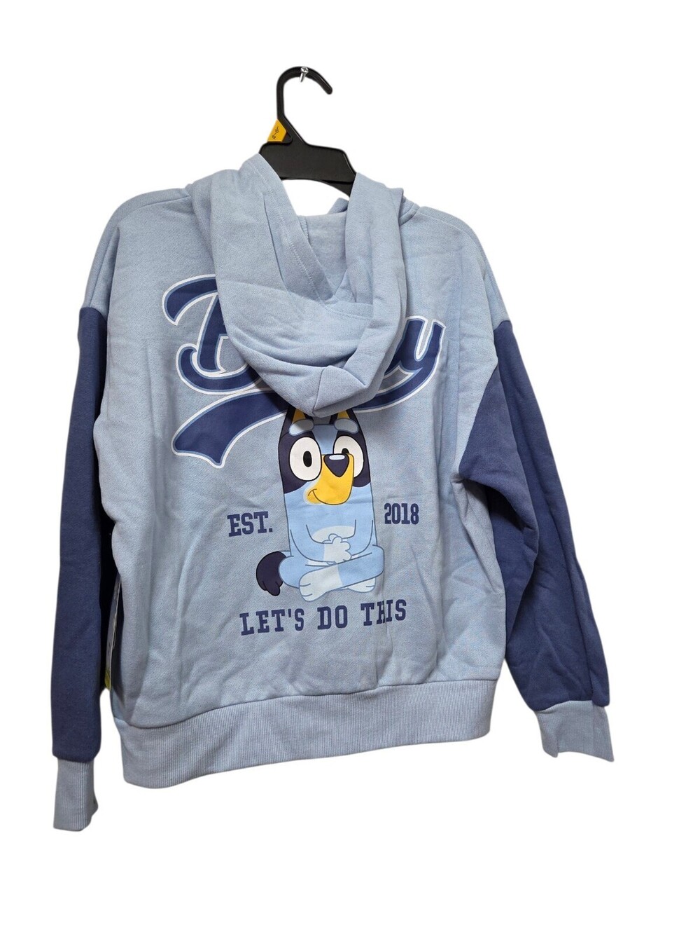 Bluey Girls Zip Up Hoodie Light Blue Size 10/12 Nwt